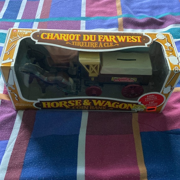 1991 Rare Ertl Home Hardware 10th Limited Edition Horse & Wagon Coin Bank - Picture 3 of 9